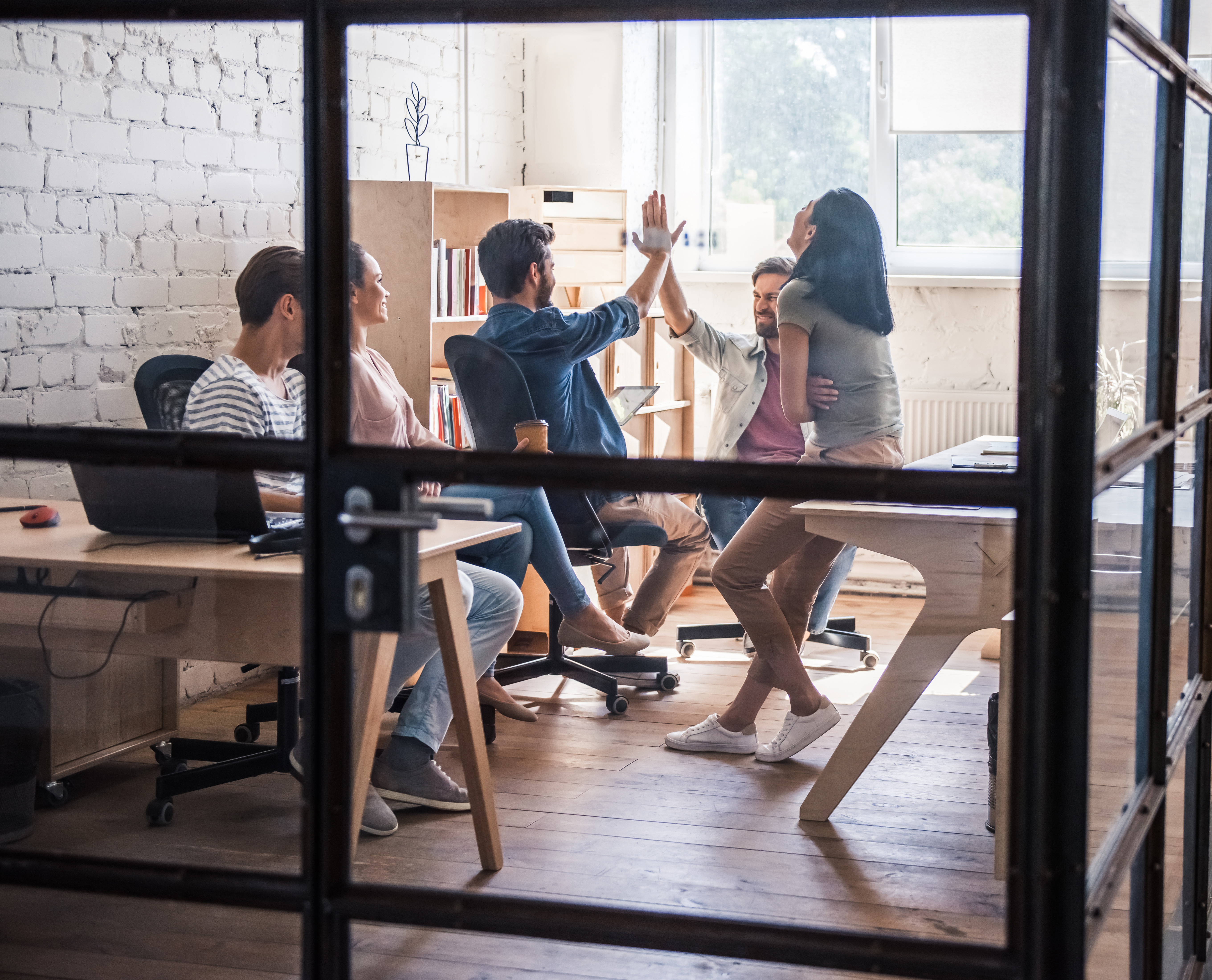 Young business team working