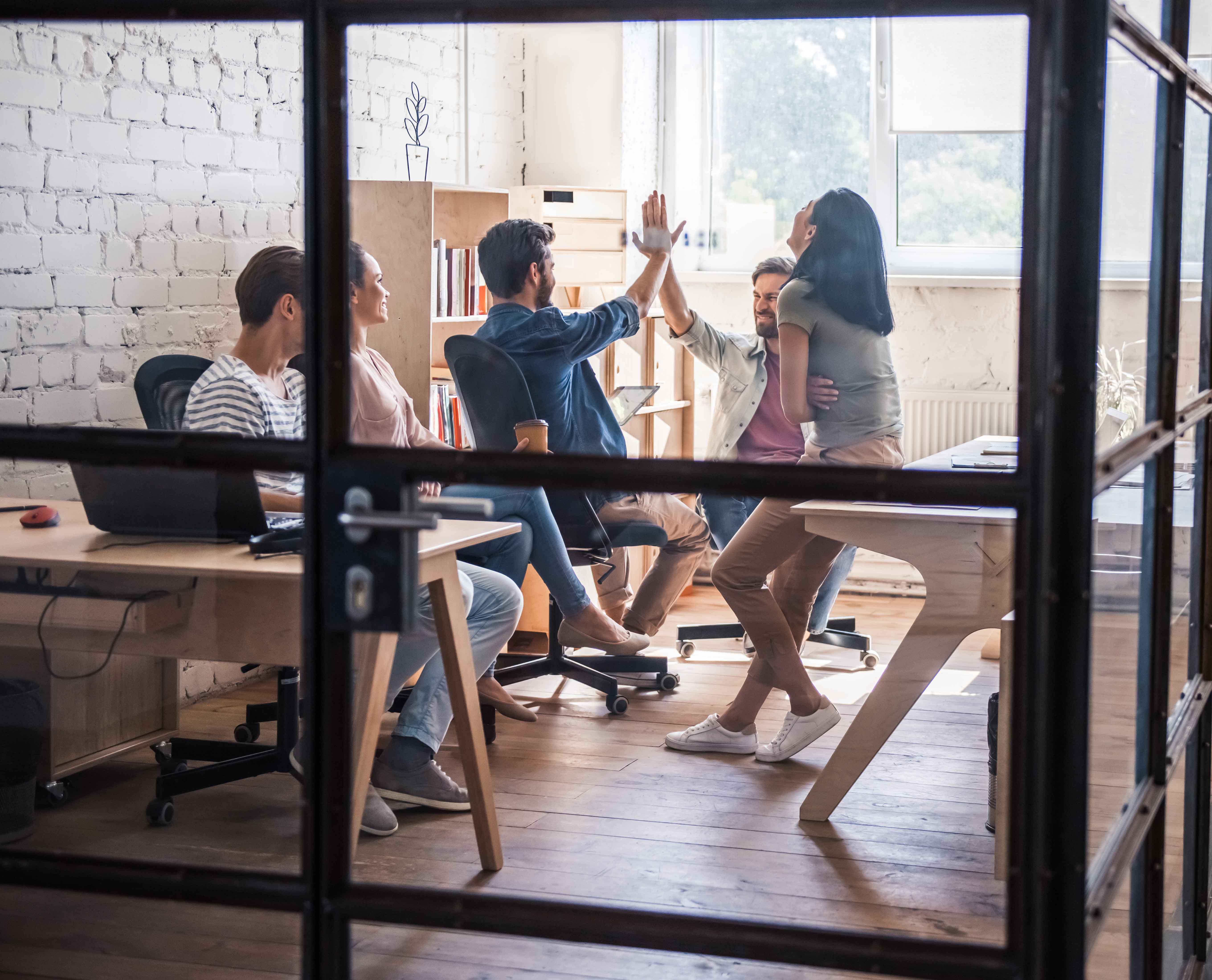 Young business team working
